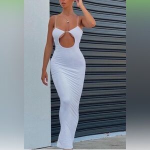 White cut out dress